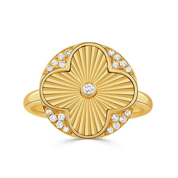 R11269-18K YELLOW GOLD DIAMOND RING