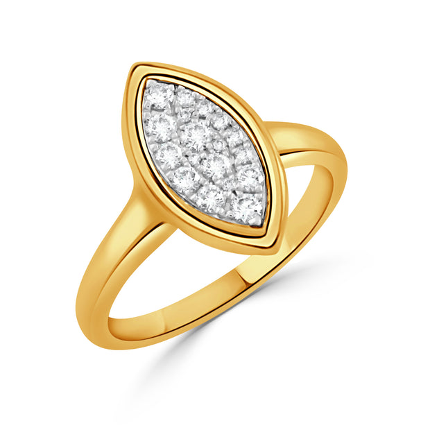 R11907TT-18K WHITE AND YELLOW GOLD DIAMOND RING