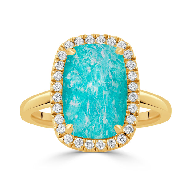 R6237AZ-1 - 18k Yellow Gold Ring from the Amazon Breeze collection