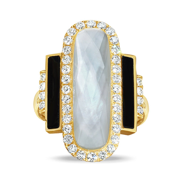 R8746BOMP - 18k Yellow Gold Ring from the Gatsby collection