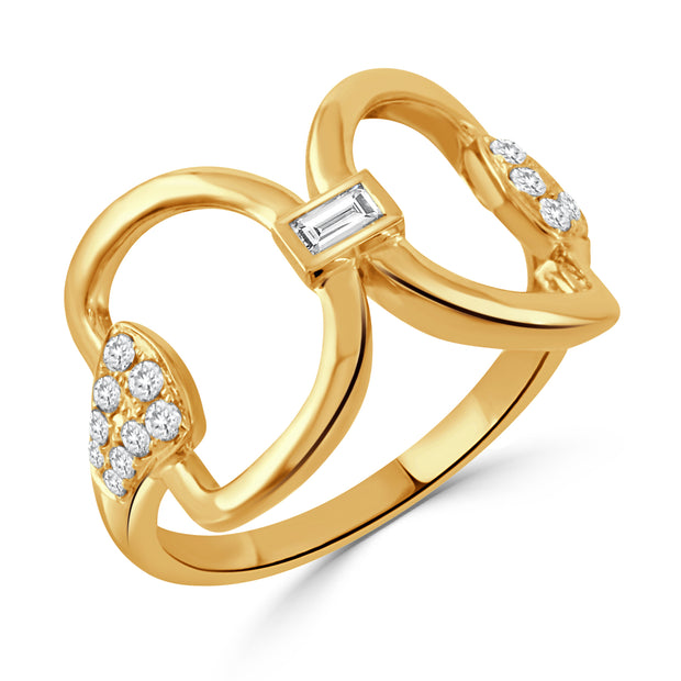 R9979 - 18k Yellow Gold Ring from the Equestrian collection