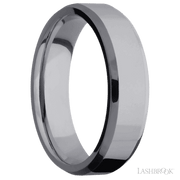 6 mm wide Beveled Tantalum band.