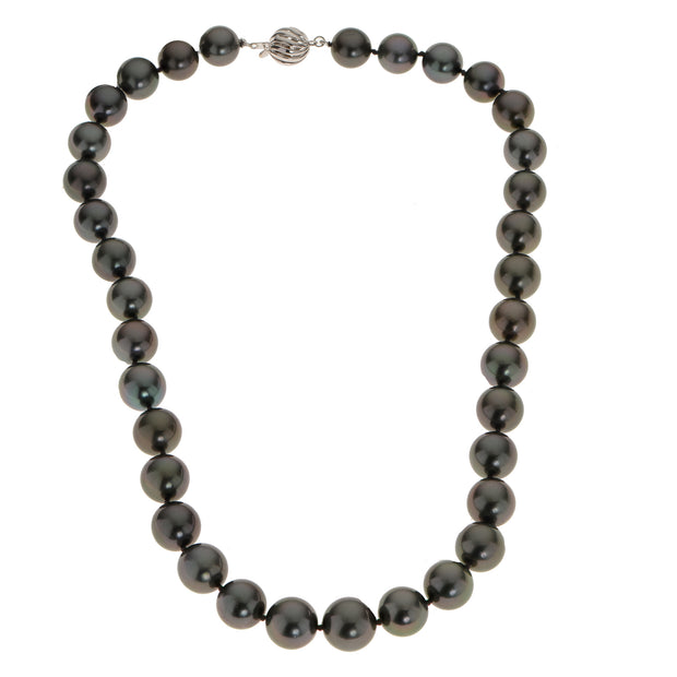 18KT White Gold Tahitian Pearl Necklace